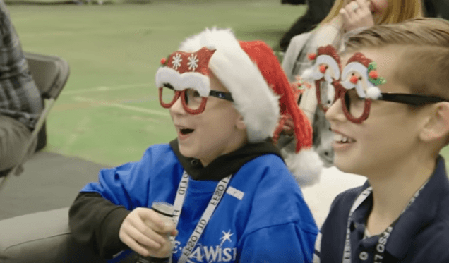 Kildare boy gets a special visit from The Rock and look at his little face