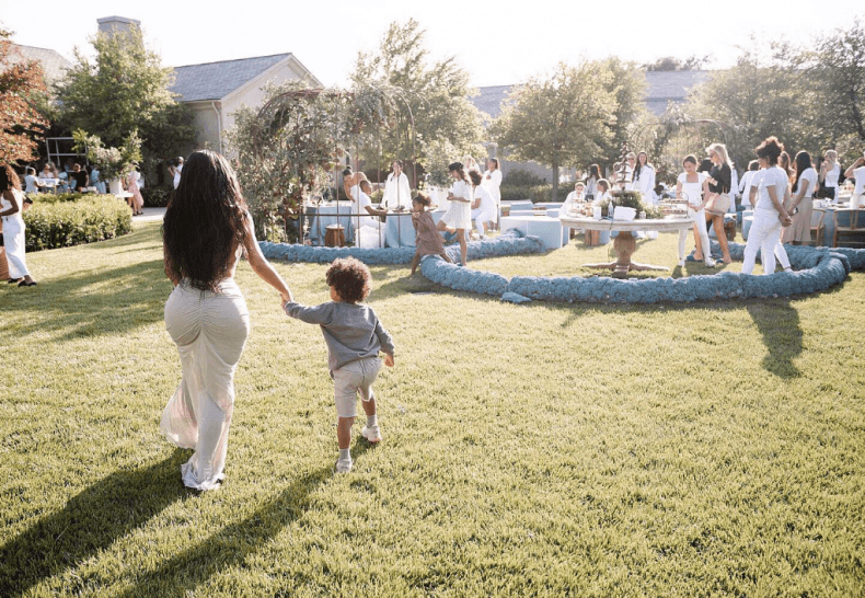 ‘The most calm and chill of all of my babies…’ Kim releases her baby shower pictures