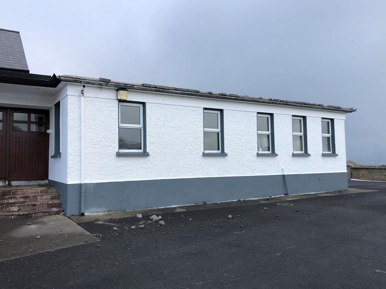 Severe winds blow the roof off a national school in Mayo