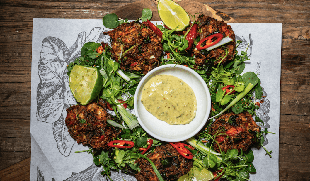 These quinoa, sweet potato and goats cheese fritters are the perfect lunch