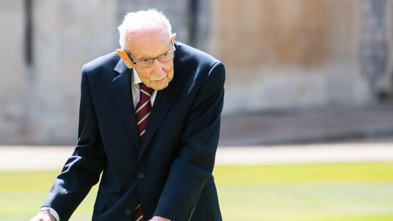 Captain Tom Moore in hospital with Covid-19