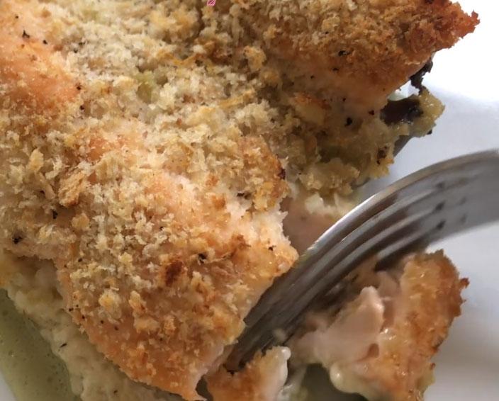 Your family will love this tasty Crumbed Salmon and Creamed Spinach recipe this Easter weekend