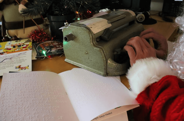 Santa joins NCBI to help children who are blind or vision impaired this Christmas