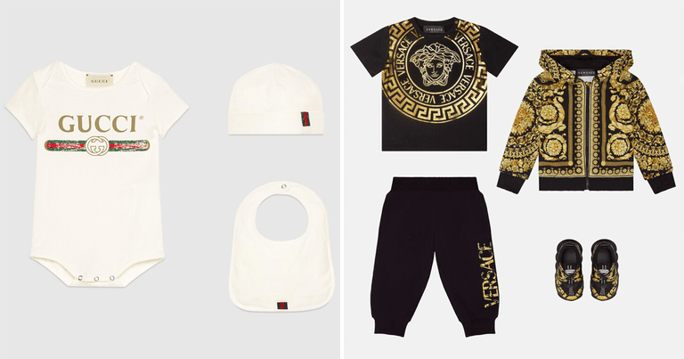 UK baby has designer wardrobe full of Gucci and Versace – while his mum shops at Primark