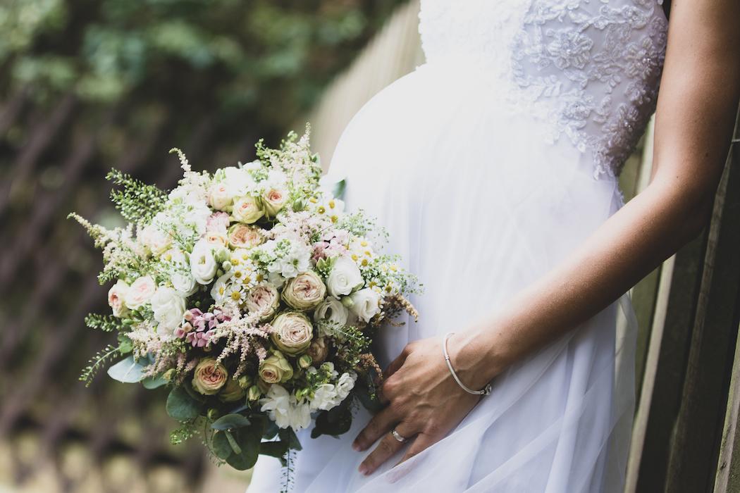 Pregnant bride goes into labour on her wedding day four before due date