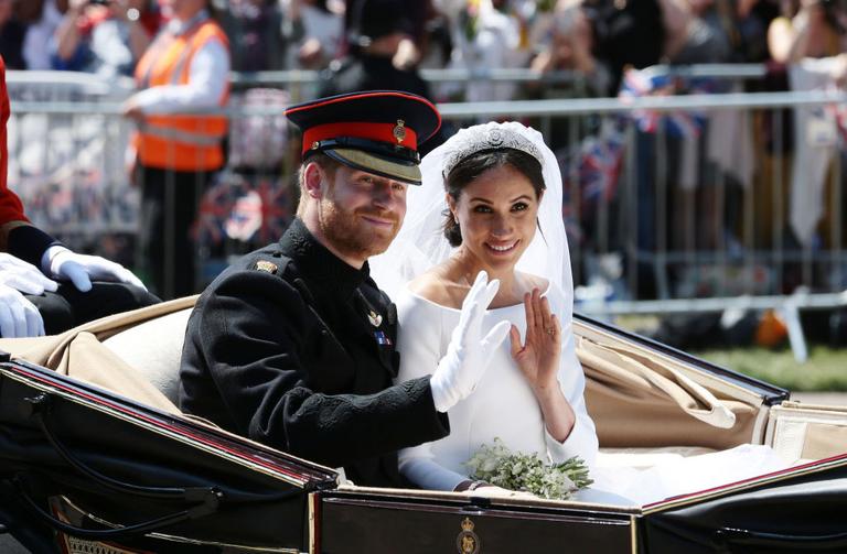 Prince Harry and Meghan share never before seen wedding photo