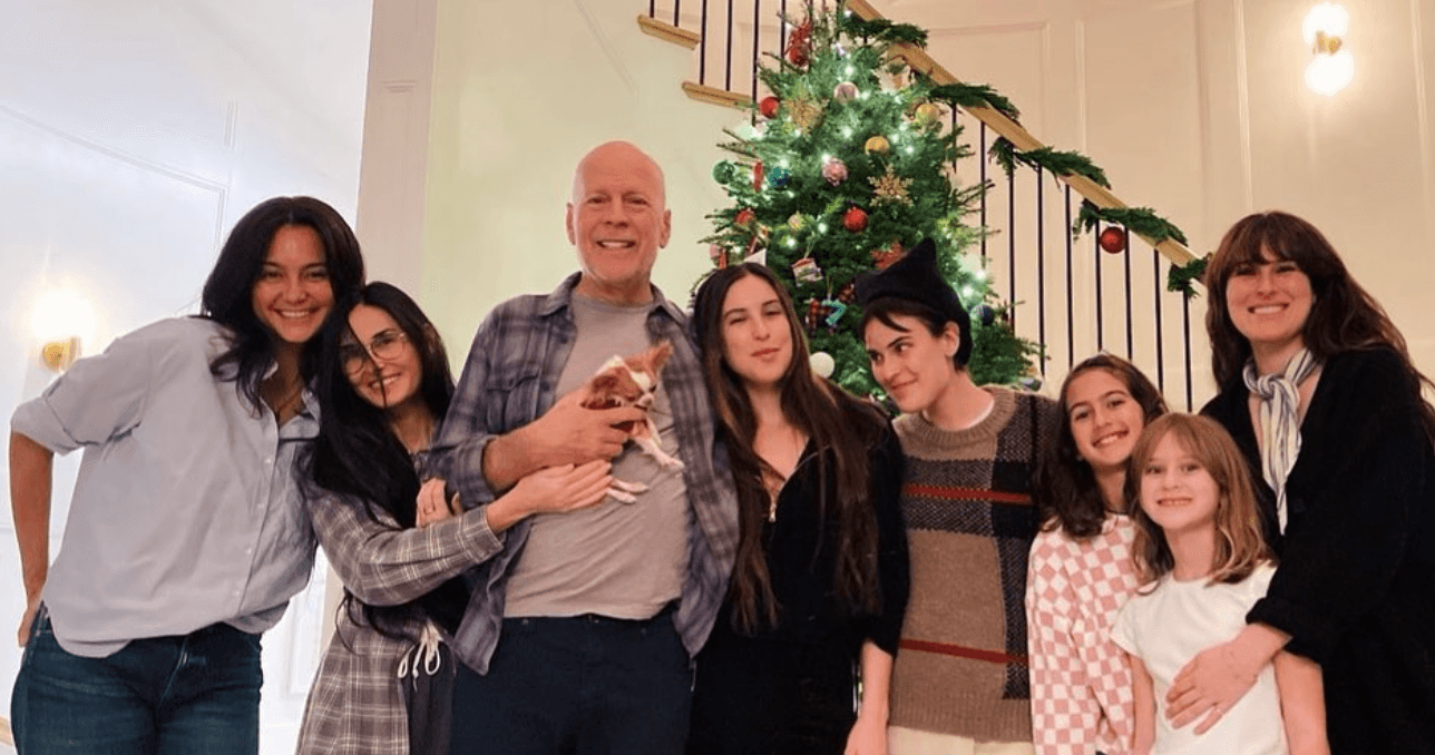 Fans delighted as Demi Moore shares family photo with Bruce Willis following his retirement