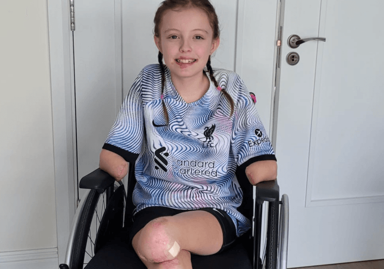 Thousands raised for Dublin girl who lost all four of her limbs