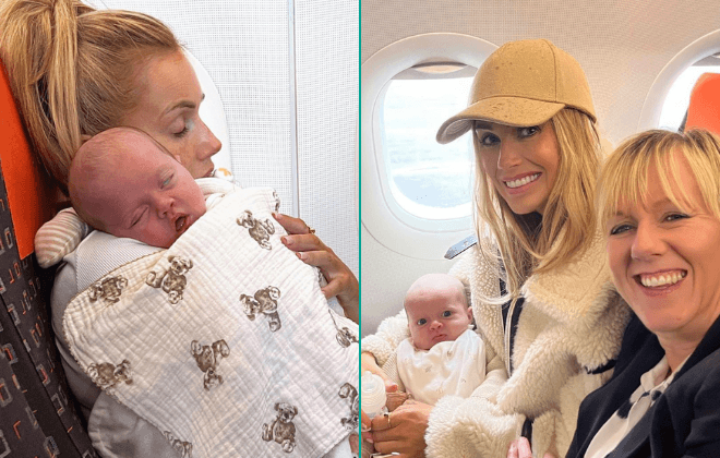 Laura Anderson called out for bringing her baby on plane – but is she wrong?