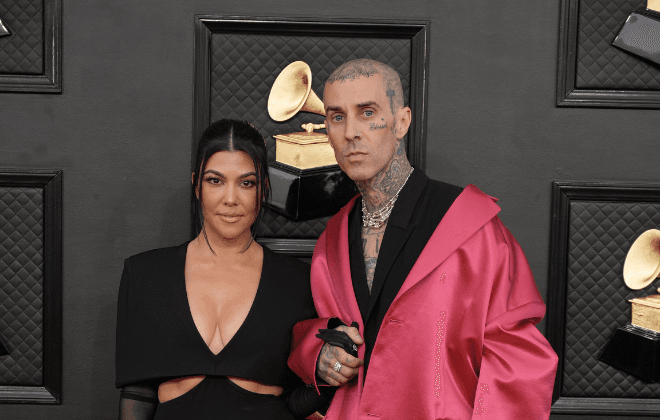 Kourtney Kardashian confirms birth of baby in birthday tribute to Travis Barker