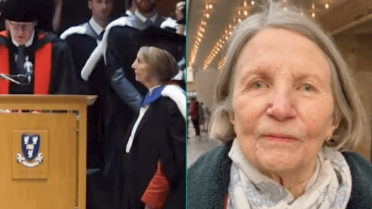 Watch: Grandmother graduates 60 years after starting college