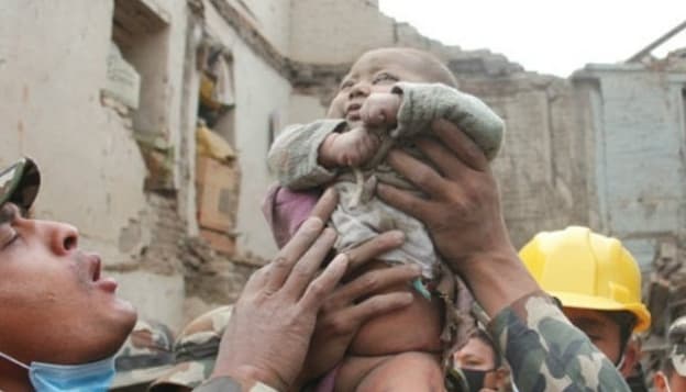 Miracle Baby survives 22 hours under rubble after Nepal earthquake Miracle Baby survives 22 hours under rubble after Nepal earthquake