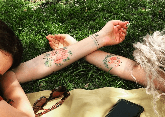 Skin deep: These cross stitch tattoos are stunning Skin deep: These cross stitch tattoos are stunning