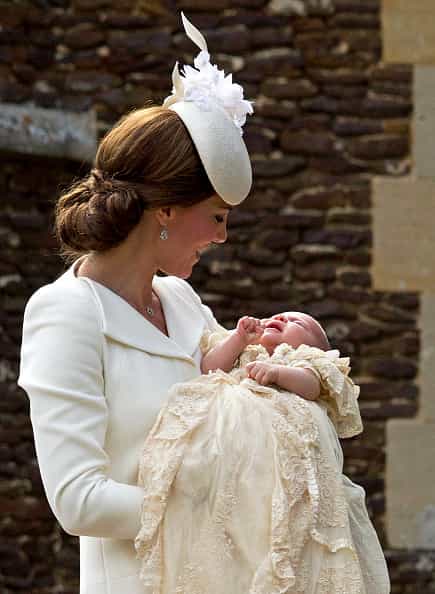 First glimpse of Princess Charlotte at the royal christening First glimpse of Princess Charlotte at the royal christening