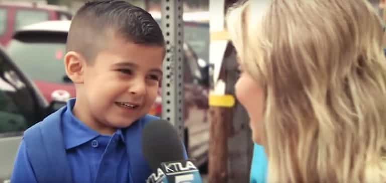 TV reporter makes little boy cry on the first day of school TV reporter makes little boy cry on the first day of school