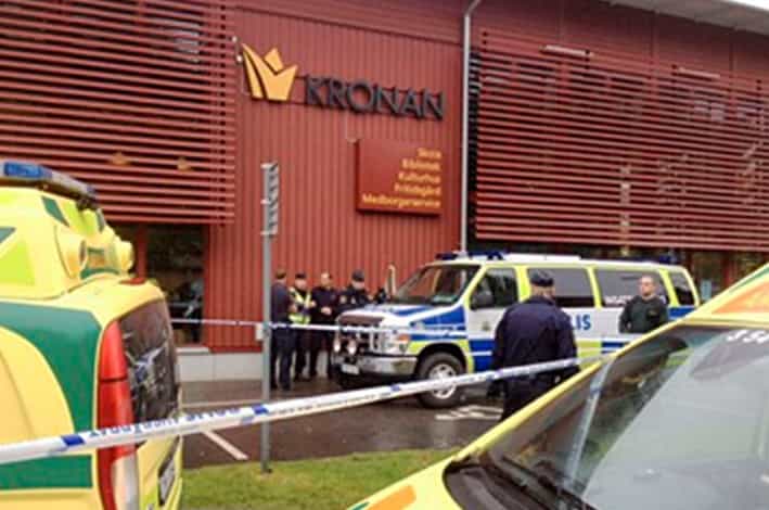 Horror at Swedish school as sword-wielding man kills teacher and pupil Horror at Swedish school as sword-wielding man kills teacher and pupil