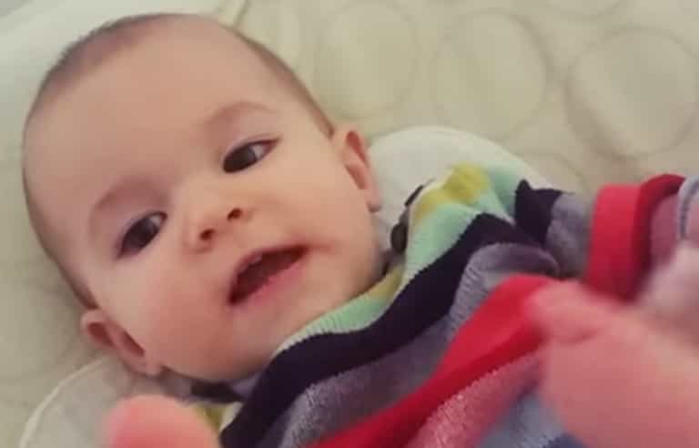 Baby attempts to say ‘sock’. Turns air blue instead Baby attempts to say ‘sock’. Turns air blue instead