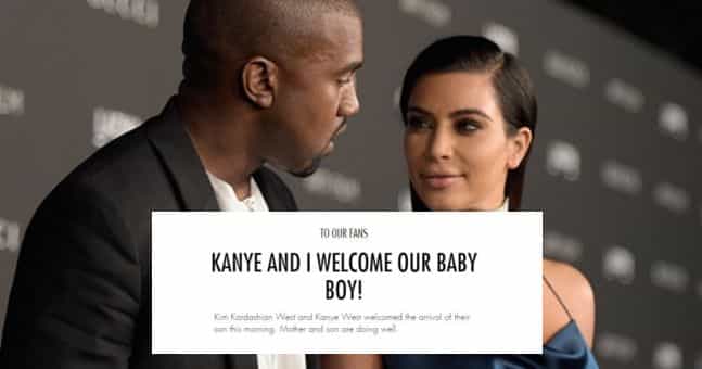 Kardashini is HERE: Kim and Kanye welcome baby boy! Kardashini is HERE: Kim and Kanye welcome baby boy!
