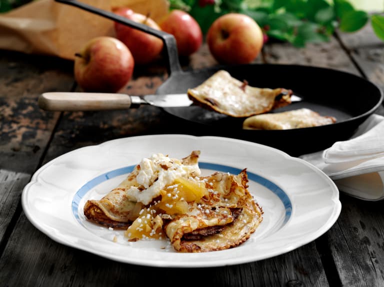Prepare To Flip Out For These Delicious Apple Compote And Lemon Cream Pancakes Prepare To Flip Out For These Delicious Apple Compote And Lemon Cream Pancakes