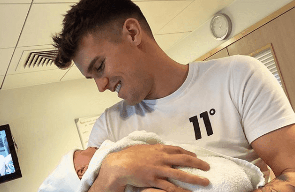 Gaz Beadle just changed his first nappy and he was not impressed Gaz Beadle just changed his first nappy and he was not impressed