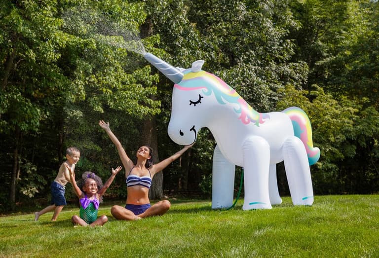 The giant unicorn sprinkler that will make this staycation summer a whole lot better The giant unicorn sprinkler that will make this staycation summer a whole lot better