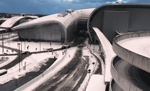 Dublin airport shared eerie footage during the height of the blizzard last night Dublin airport shared eerie footage during the height of the blizzard last night