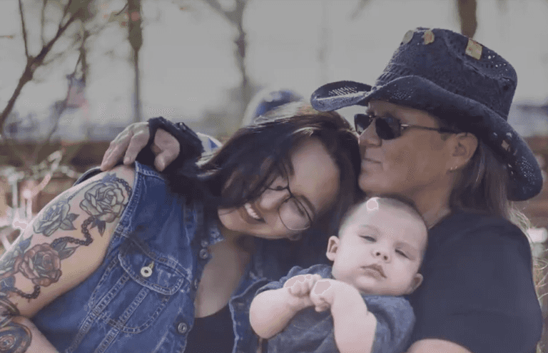 Woman who protected pregnant mum during Vegas shooting meets the baby she saved Woman who protected pregnant mum during Vegas shooting meets the baby she saved