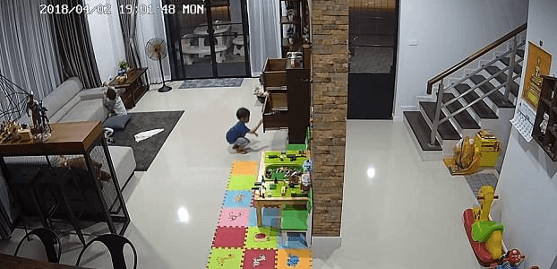 A video of a child playing at home shows how easily furniture can topple over A video of a child playing at home shows how easily furniture can topple over