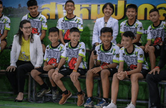 Thai boys give first interview since been rescued from the flooded cave Thai boys give first interview since been rescued from the flooded cave
