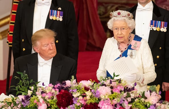 People reckon that the Queen threw shade at Donald Trump with her tiara People reckon that the Queen threw shade at Donald Trump with her tiara