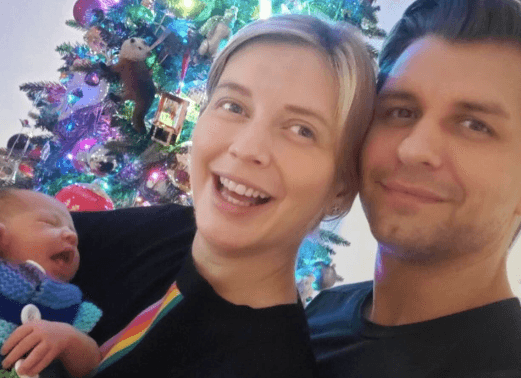 Rachel Riley gives birth to first child in bathroom with husband Pasha Kovalev Rachel Riley gives birth to first child in bathroom with husband Pasha Kovalev
