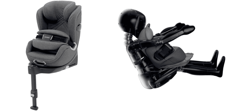 This car seat has an integrated airbag for greater protection for children This car seat has an integrated airbag for greater protection for children