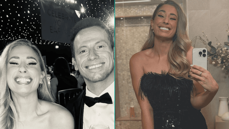 Stacey Solomon attends awards in beautiful €69 Christmas dress Stacey Solomon attends awards in beautiful €69 Christmas dress