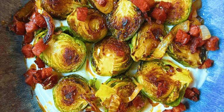 Brussels sprouts get a spicy makeover with an nduja twist Brussels sprouts get a spicy makeover with an nduja twist