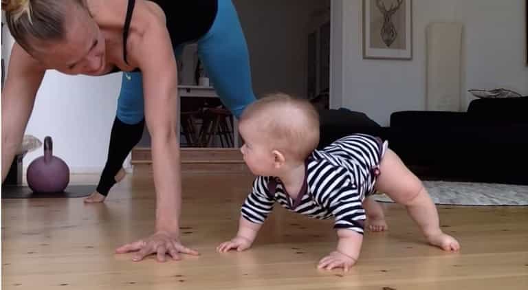 WATCH: 8-month-old gives mum a good workout (we kid you not) WATCH: 8-month-old gives mum a good workout (we kid you not)