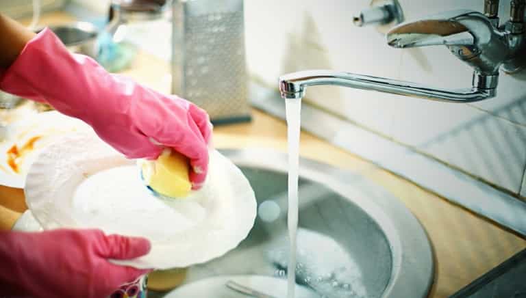 Washing the dishes has been proven to decrease stress levels, so silver lining Washing the dishes has been proven to decrease stress levels, so silver lining