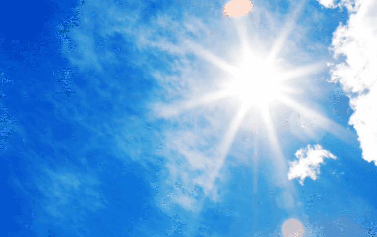 The weather forecast is predicting that we’re in for a few sunny days The weather forecast is predicting that we’re in for a few sunny days