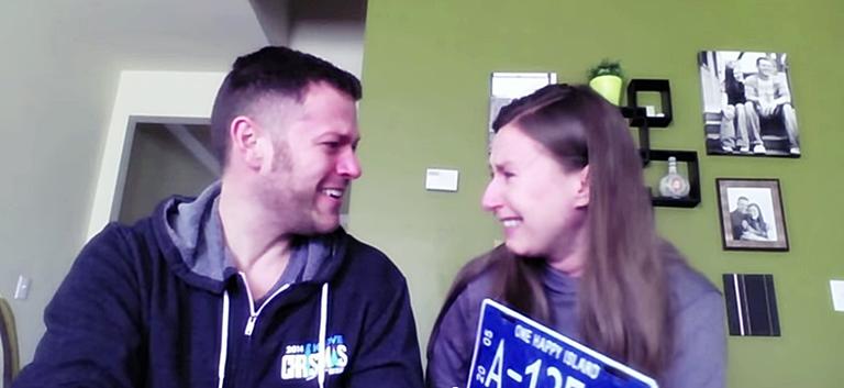 WATCH: Wife surprises husband with first pregnancy news WATCH: Wife surprises husband with first pregnancy news
