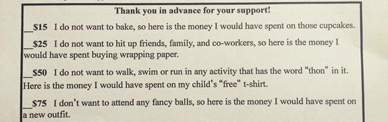 Hilariously honest school fundraiser letter goes viral Hilariously honest school fundraiser letter goes viral