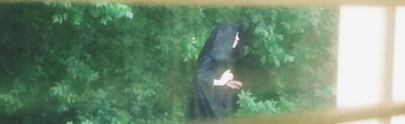 This mystery cloaked playground figure is making locals VERY uncomfortable