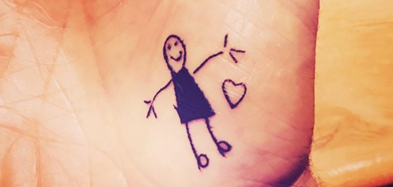 Which famous Daddy let his 4-year-old design this tattoo? Which famous Daddy let his 4-year-old design this tattoo?