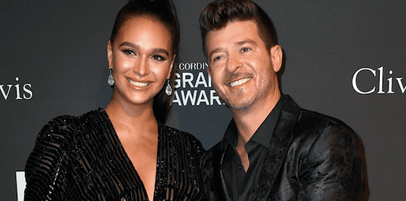 Robin Thicke and fiancée April Love Geary welcome second child together Robin Thicke and fiancée April Love Geary welcome second child together
