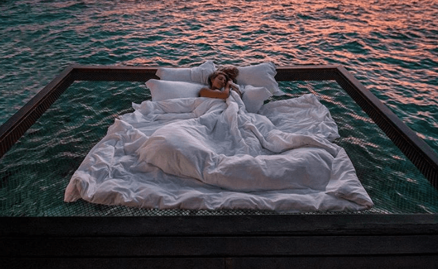 There’s a hotel in the Maldives where you can sleep under a duvet in the middle of the ocean There’s a hotel in the Maldives where you can sleep under a duvet in the middle of the ocean