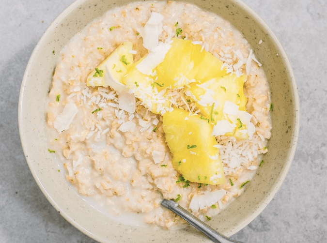 This coconut porridge with pinapple will put a tropical spin on your breakfast This coconut porridge with pinapple will put a tropical spin on your breakfast