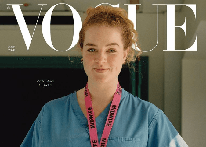 A Tyrone midwife was chosen to feature on the cover of Vogue