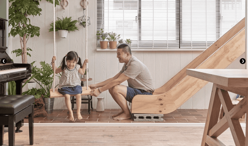 Swings, slides and a reading corner – how one family created a home perfect for play