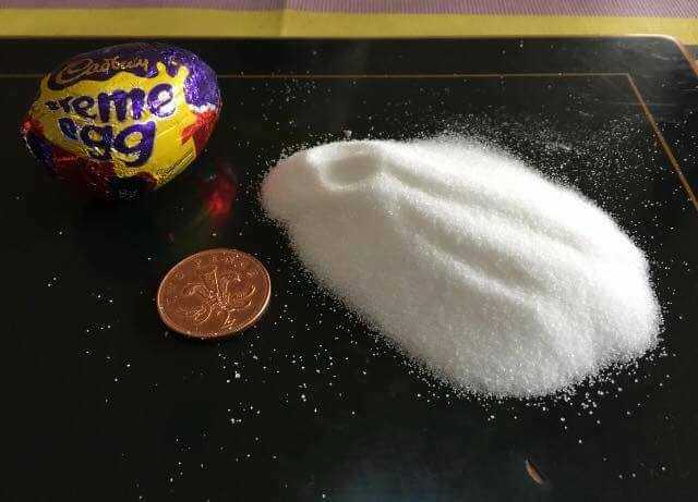Mum shares image of sugar content in just one Creme Egg Mum shares image of sugar content in just one Creme Egg