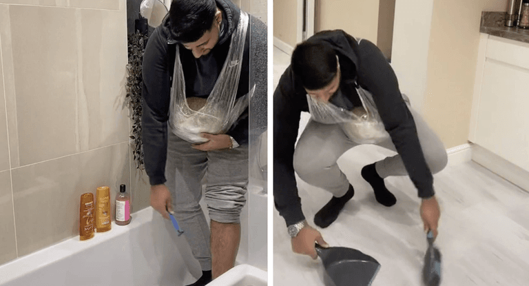 WATCH: Man tries on pregnancy bump and literally cannot function WATCH: Man tries on pregnancy bump and literally cannot function