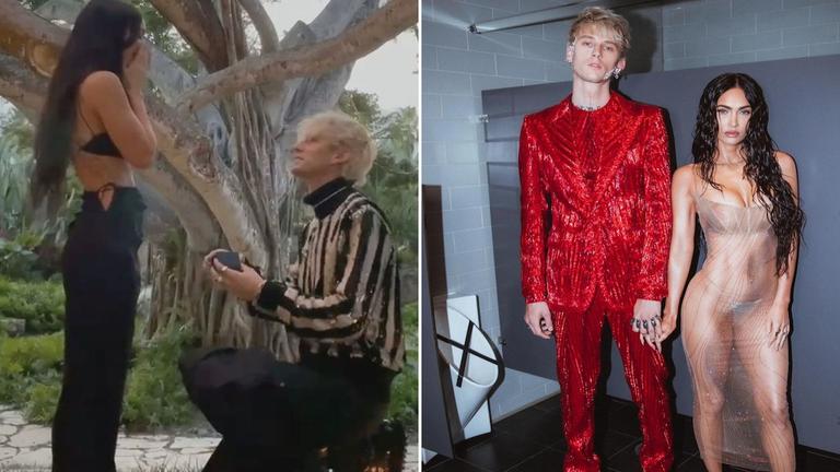 Megan Fox and Machine Gun Kelly announce their engagement Megan Fox and Machine Gun Kelly announce their engagement