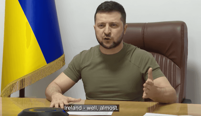Zelensky appears to criticise Ireland for response to Ukraine crisis Zelensky appears to criticise Ireland for response to Ukraine crisis